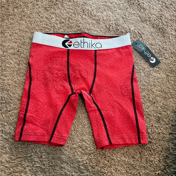 Ethika Red and Black Patterned Boxer Briefs - Picture 1 of 1